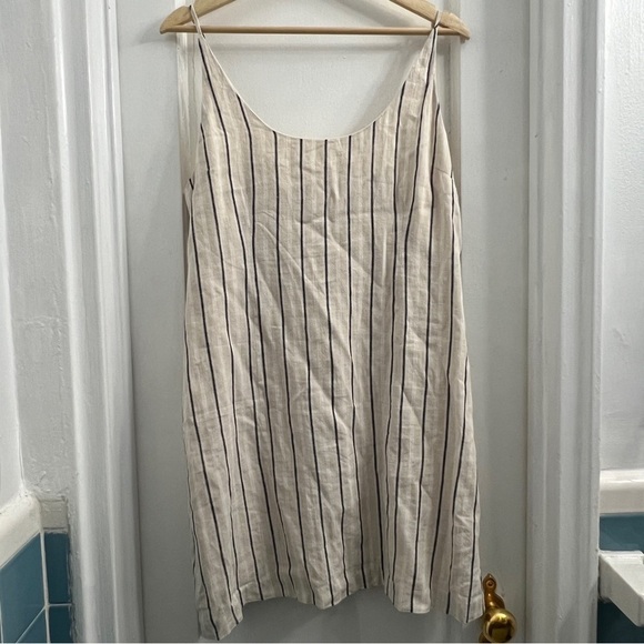 Gentle Fawn Finn Linen Dress, Beige and Black Stripe size 8 - Picture 3 of 6